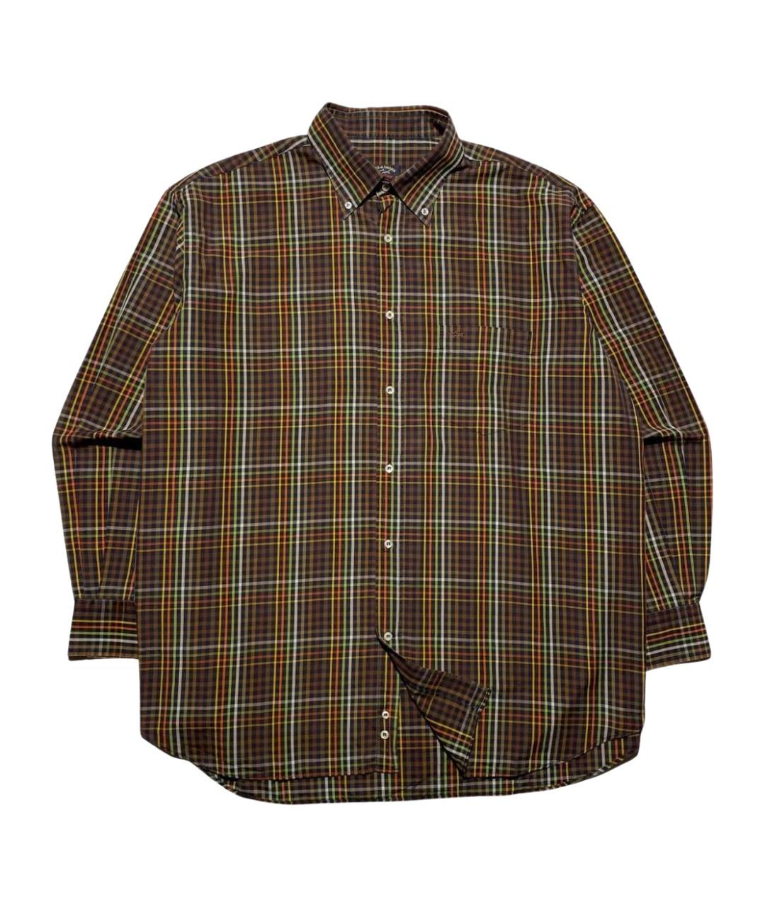 PAUL & SHARK Коричневая хлопковая кэжуал рубашка, фото 1