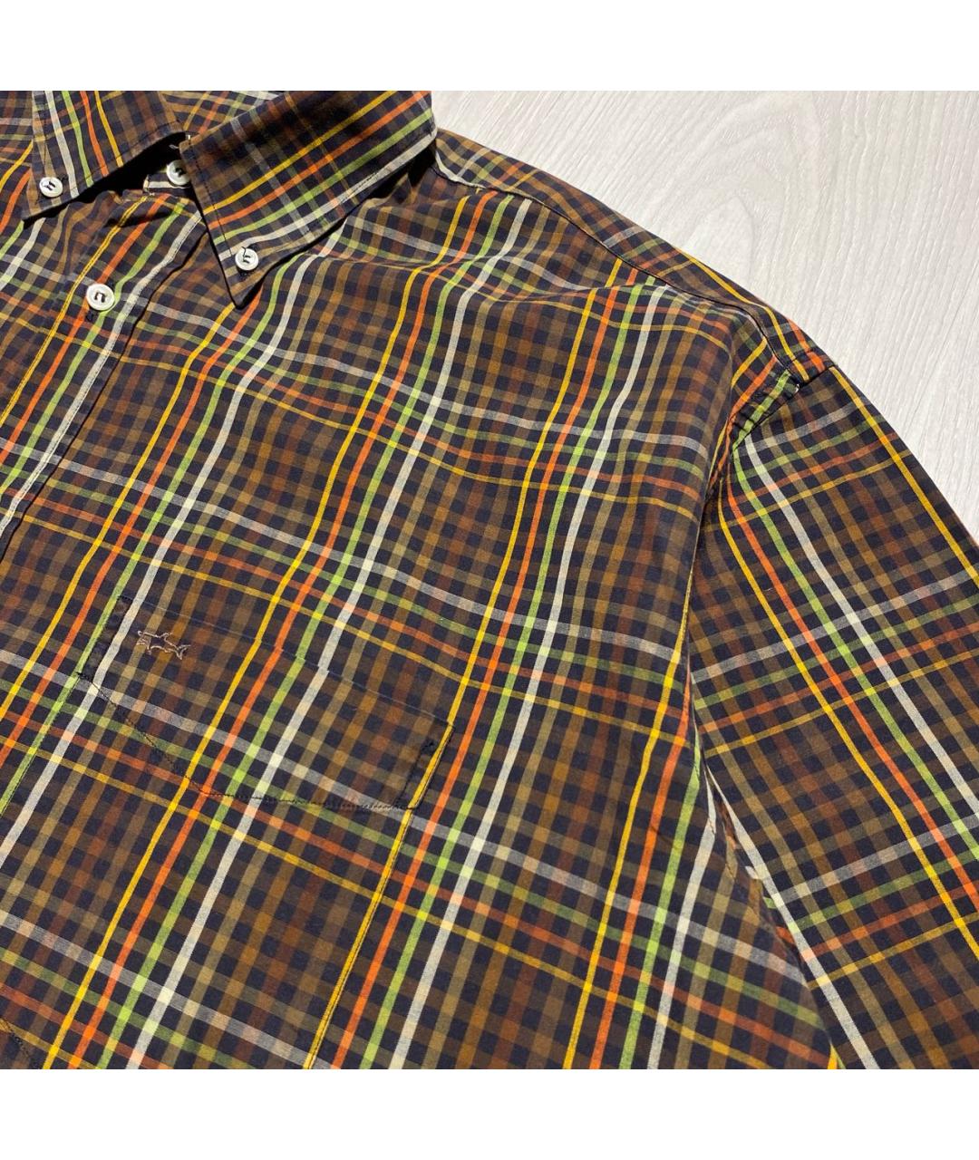 PAUL & SHARK Коричневая хлопковая кэжуал рубашка, фото 7