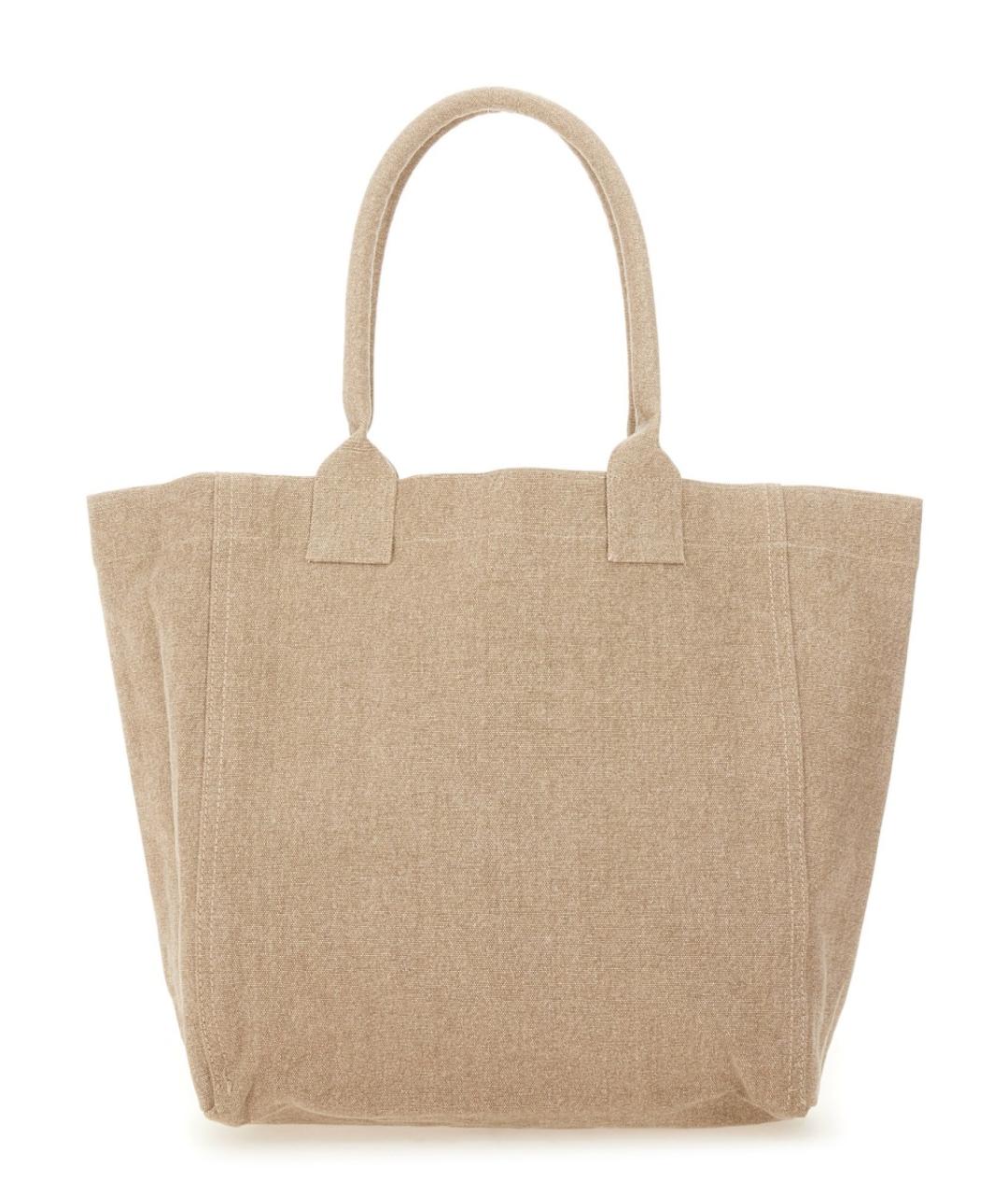 ISABEL MARANT Бежевая хлопковая сумка тоут, фото 3