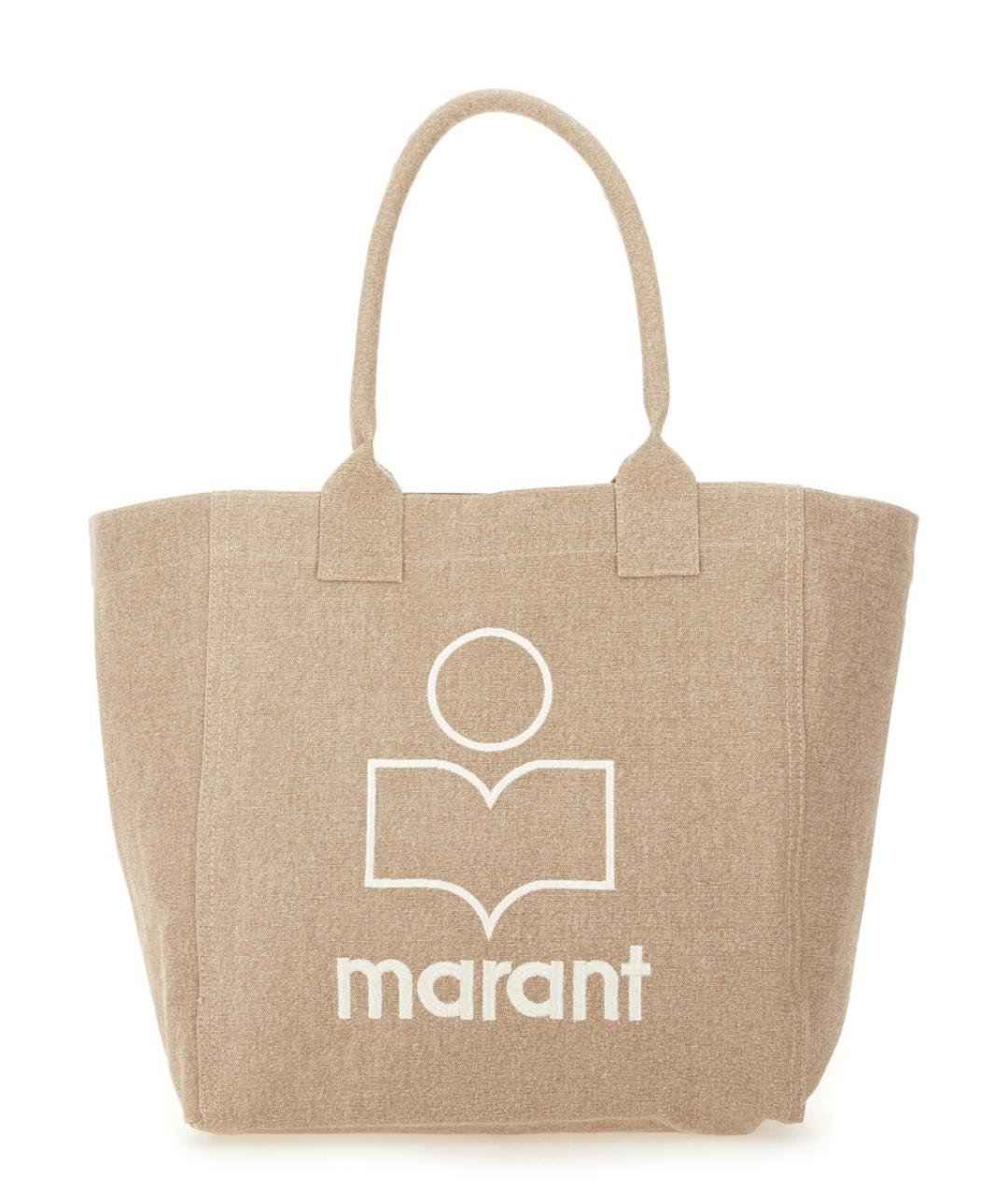ISABEL MARANT Бежевая хлопковая сумка тоут, фото 2
