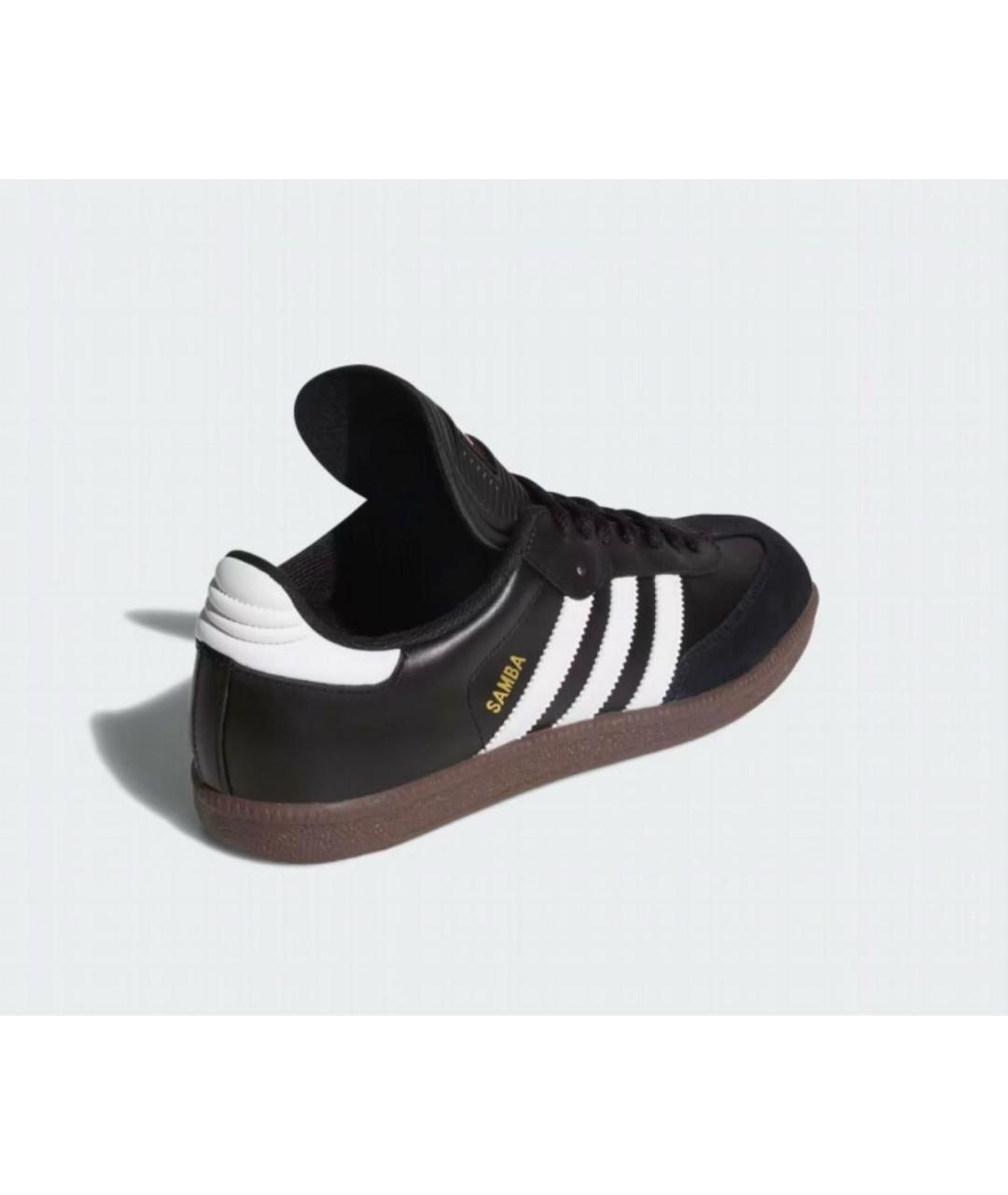 ADIDAS Черные кожаные низкие кроссовки / кеды, фото 4