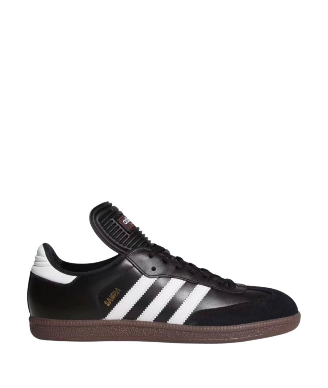 ADIDAS Черные кожаные низкие кроссовки / кеды, фото 1