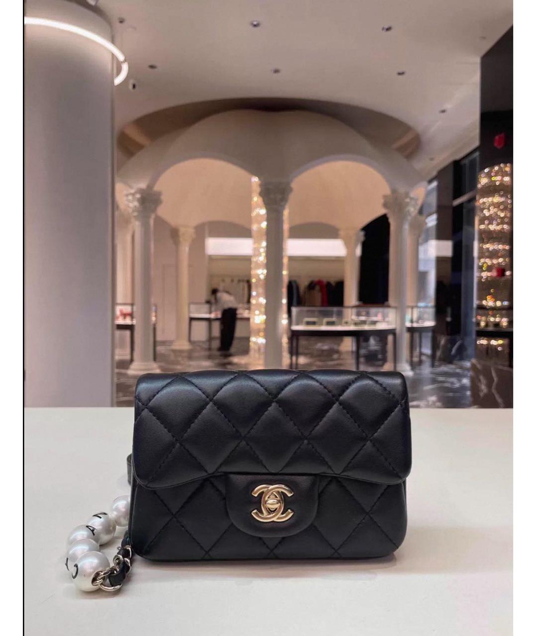 CHANEL Черная кожаная сумка через плечо, фото 5