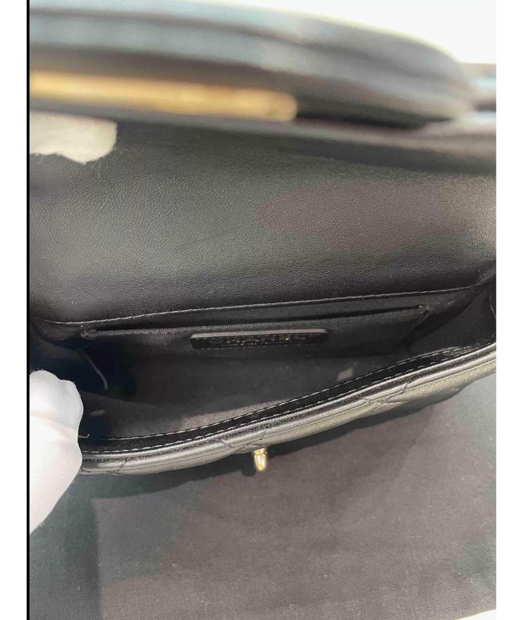CHANEL Черная кожаная сумка через плечо, фото 4