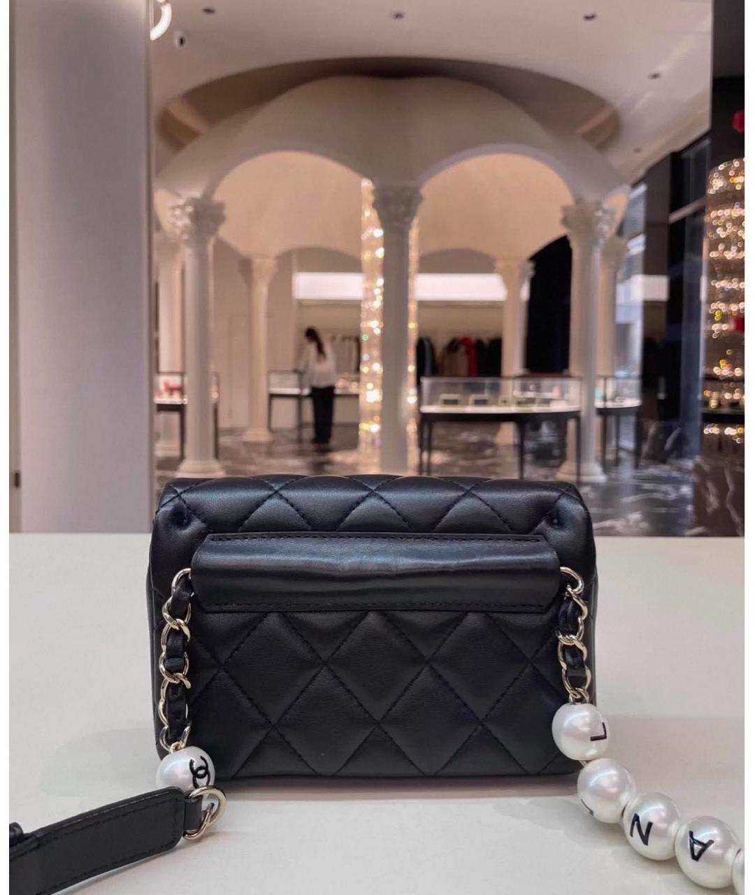 CHANEL Черная кожаная сумка через плечо, фото 3