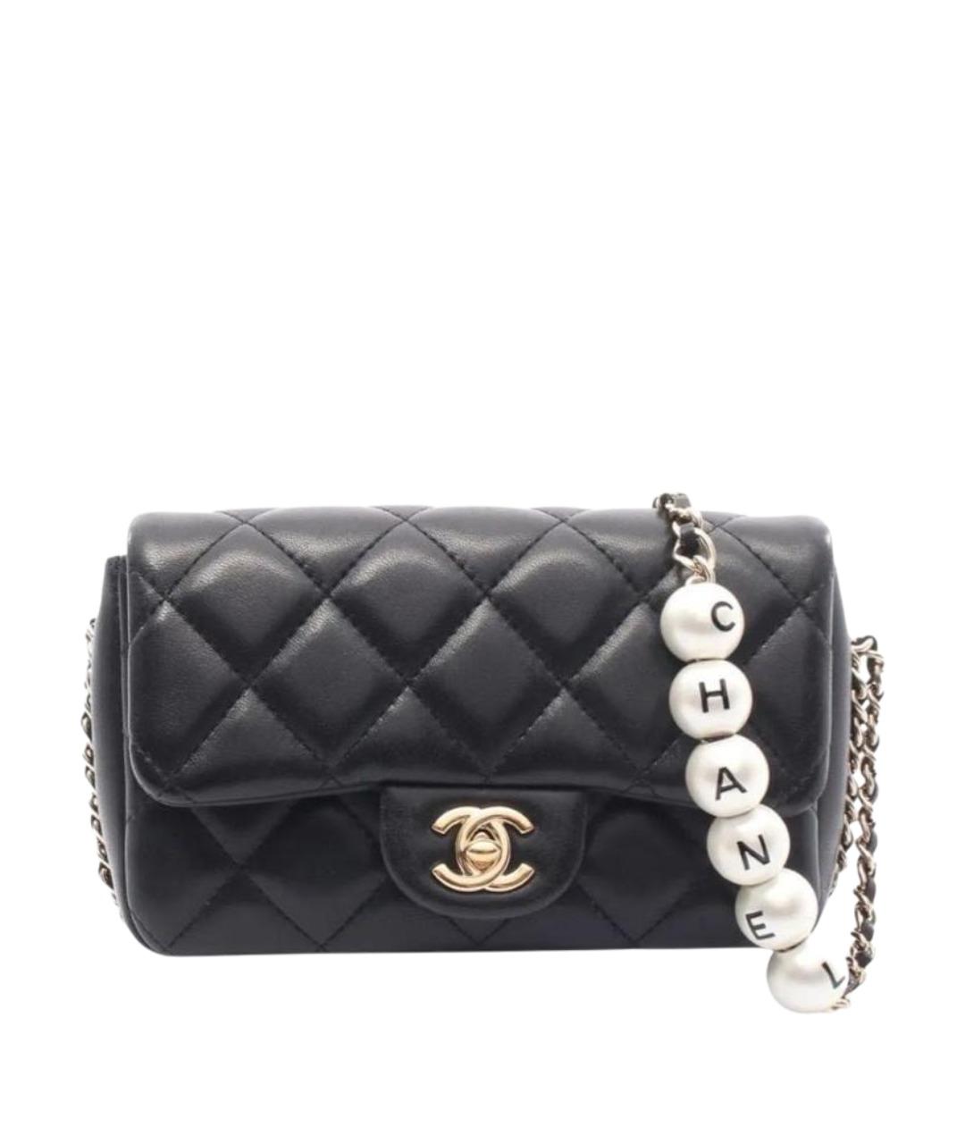 CHANEL Черная кожаная сумка через плечо, фото 1