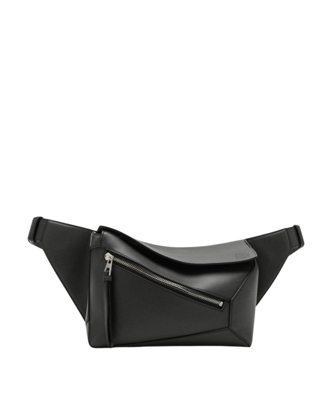 LOEWE Серая кожаная поясная сумка, фото 1