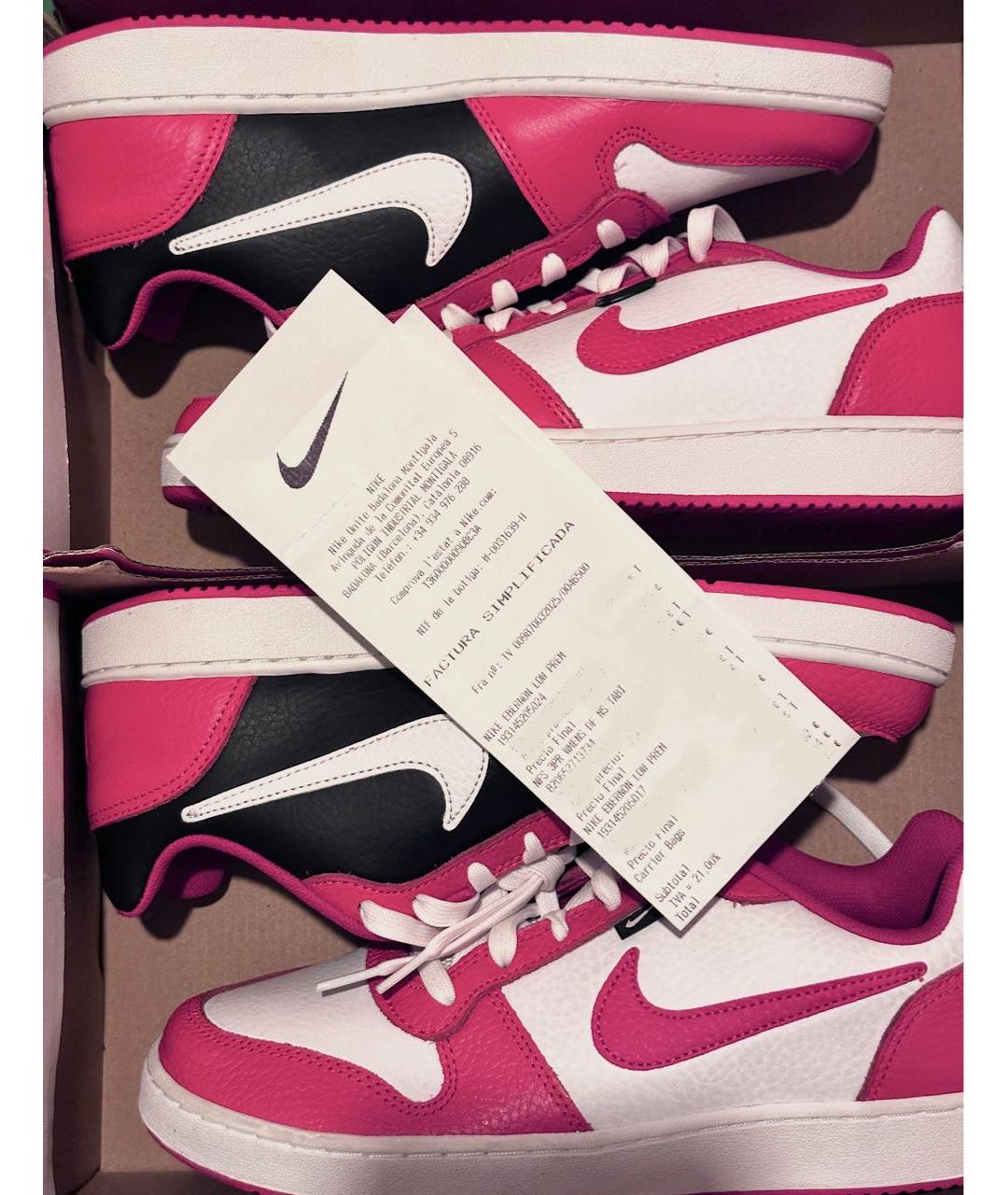 NIKE Красные кожаные низкие кроссовки / кеды, фото 6