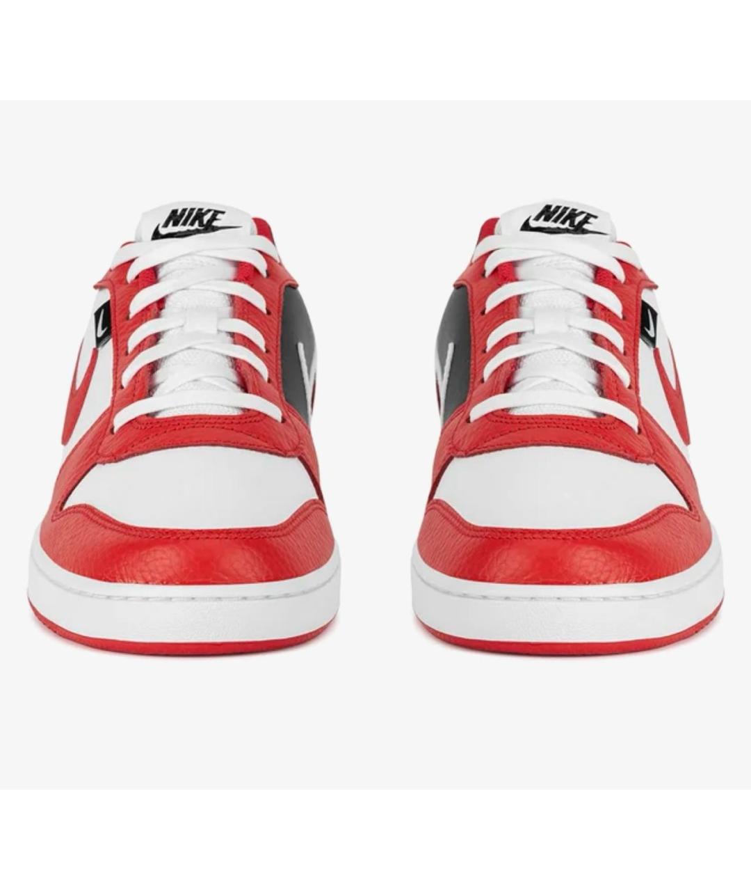 NIKE Красные кожаные низкие кроссовки / кеды, фото 2