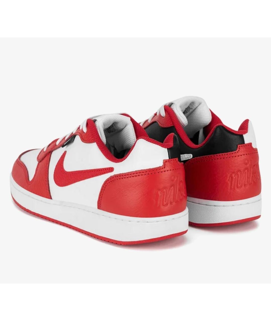 NIKE Красные кожаные низкие кроссовки / кеды, фото 4