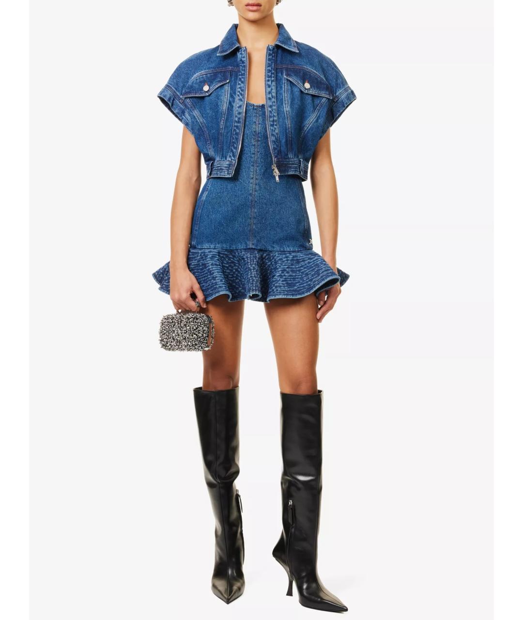 DAVID KOMA Синее коктейльное платье, фото 8