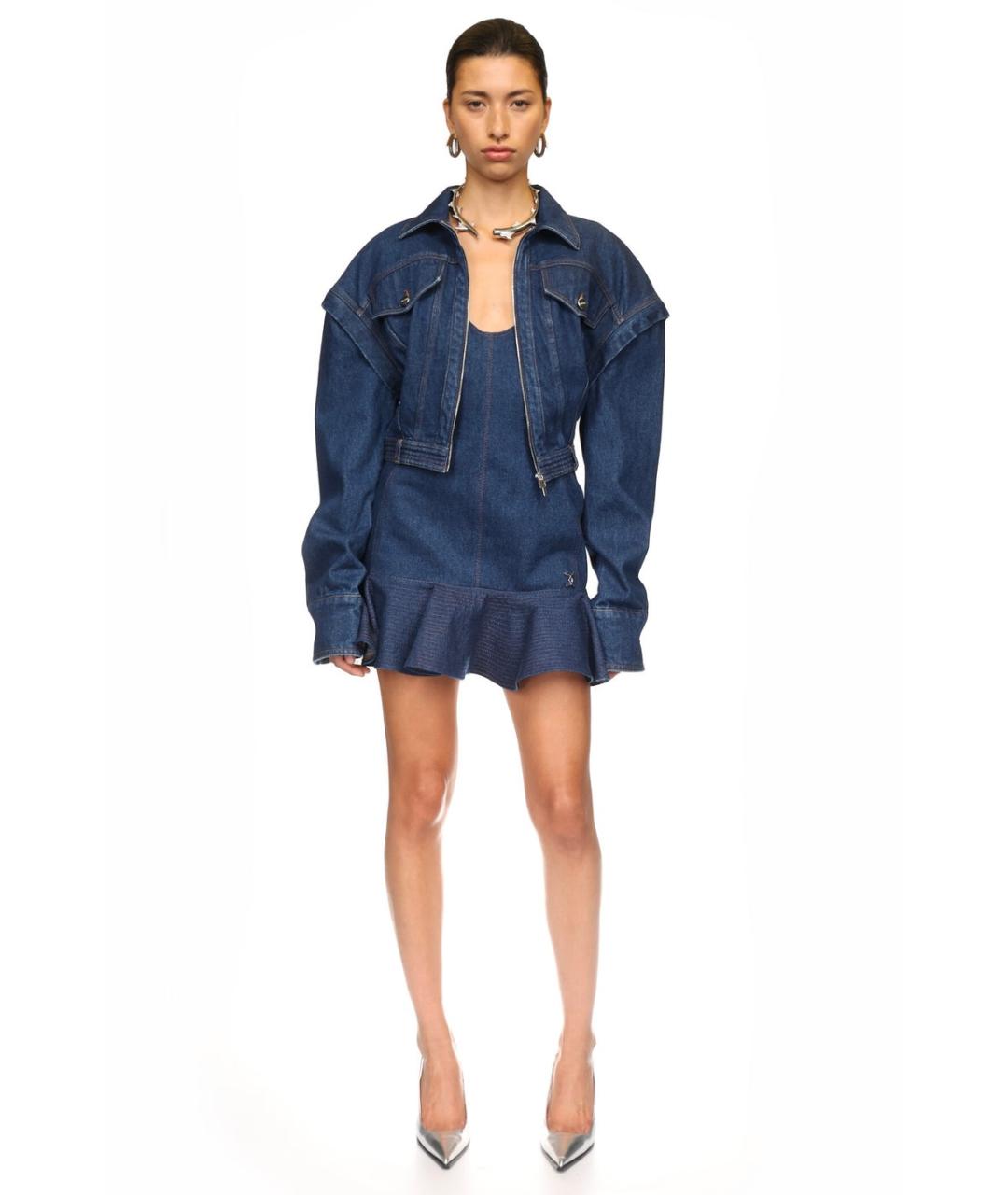 DAVID KOMA Синее коктейльное платье, фото 5