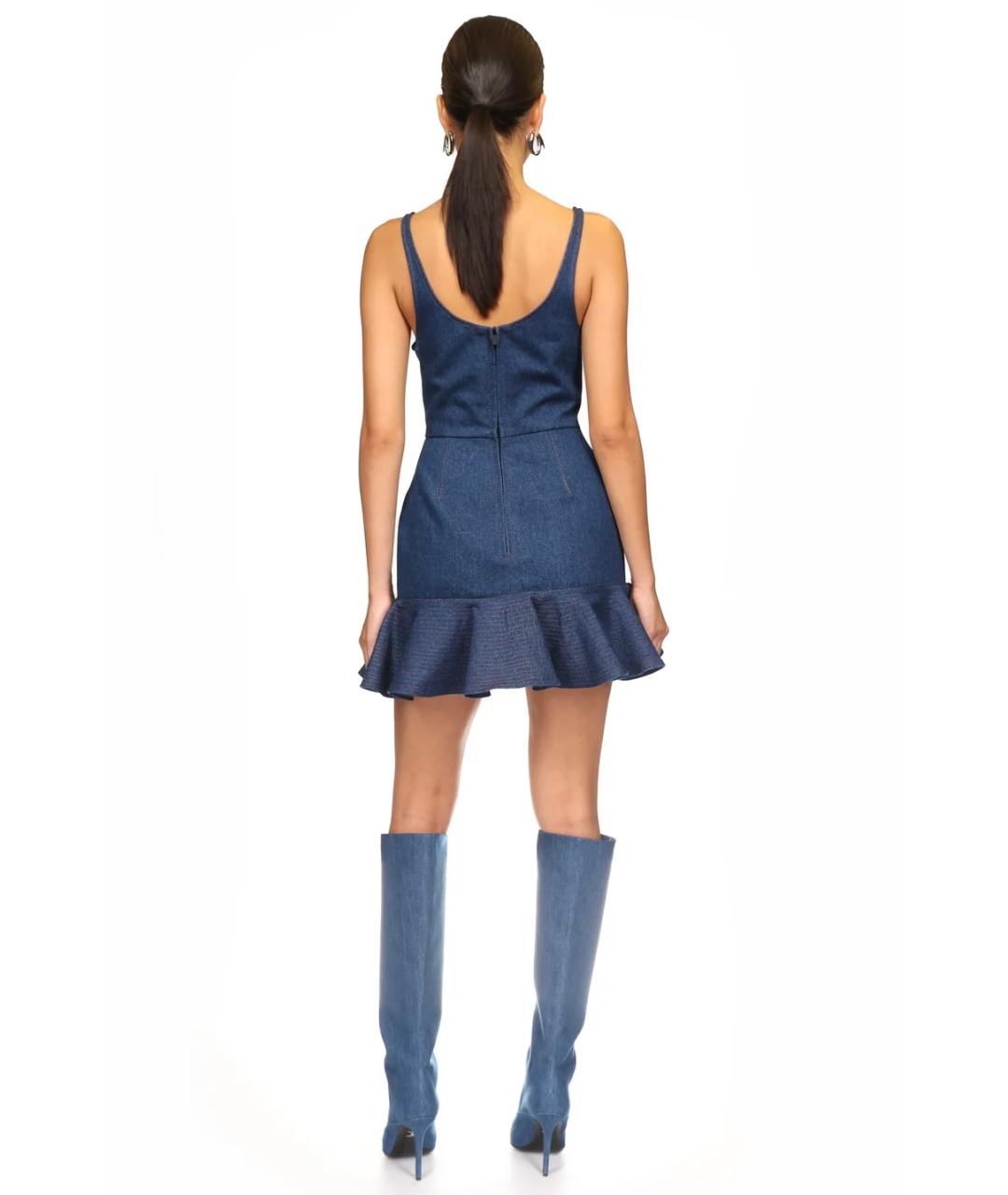 DAVID KOMA Синее коктейльное платье, фото 4