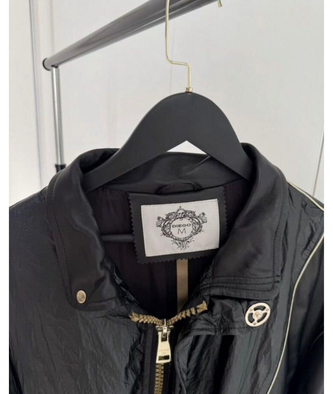DIEGO M Черная кожаная куртка, фото 4