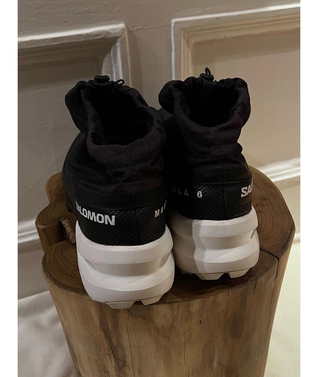 MAISON MARGIELA Черные текстильные высокие ботинки, фото 4