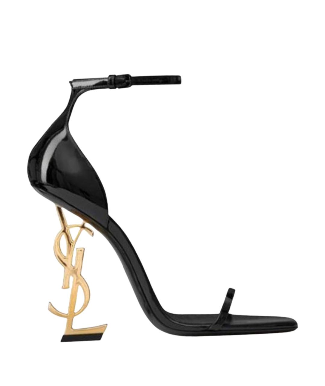 SAINT LAURENT Черные кожаные туфли, фото 1