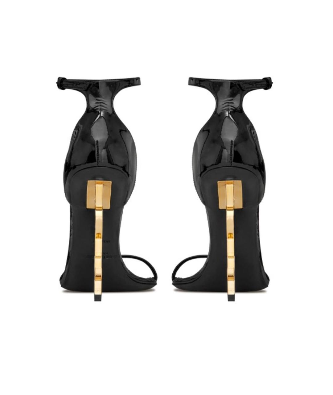 SAINT LAURENT Черные кожаные туфли, фото 3