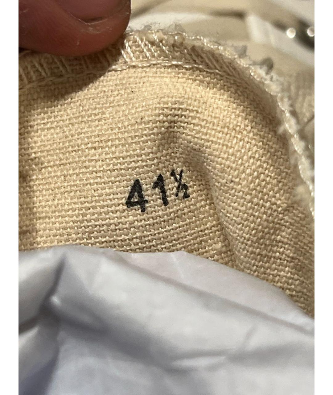 MAISON MARGIELA Белые текстильные высокие кроссовки / кеды, фото 5