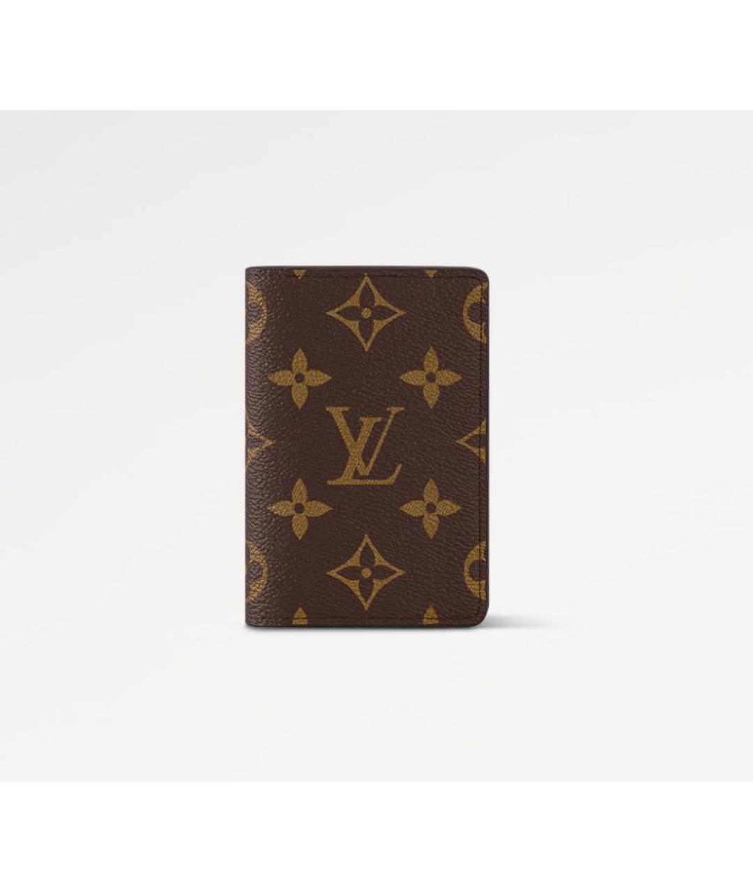 LOUIS VUITTON Коричневый кожаный кардхолдер, фото 8