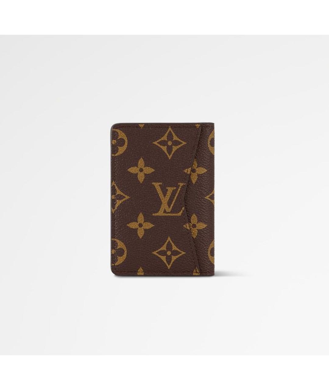 LOUIS VUITTON Коричневый кожаный кардхолдер, фото 4