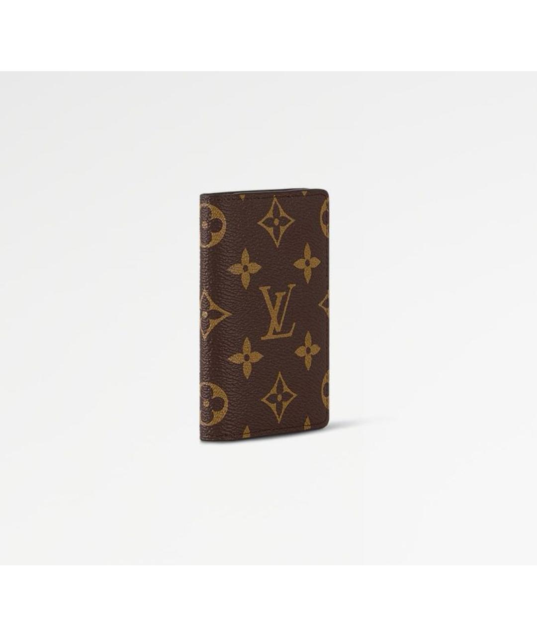LOUIS VUITTON Коричневый кожаный кардхолдер, фото 2