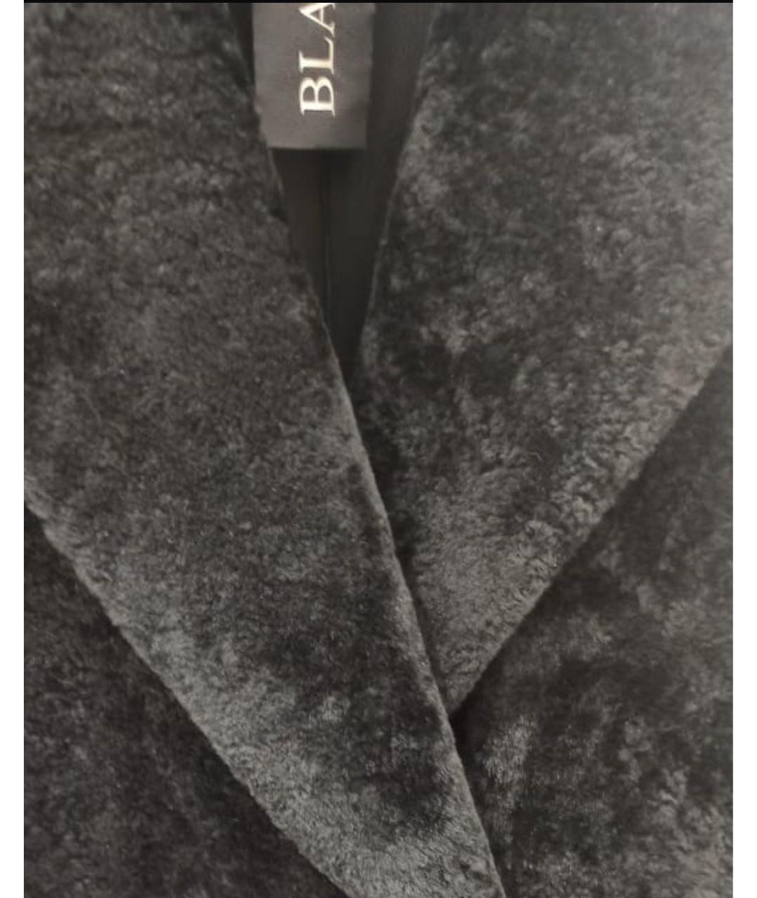 BLANCHA Черная меховая дубленка, фото 6