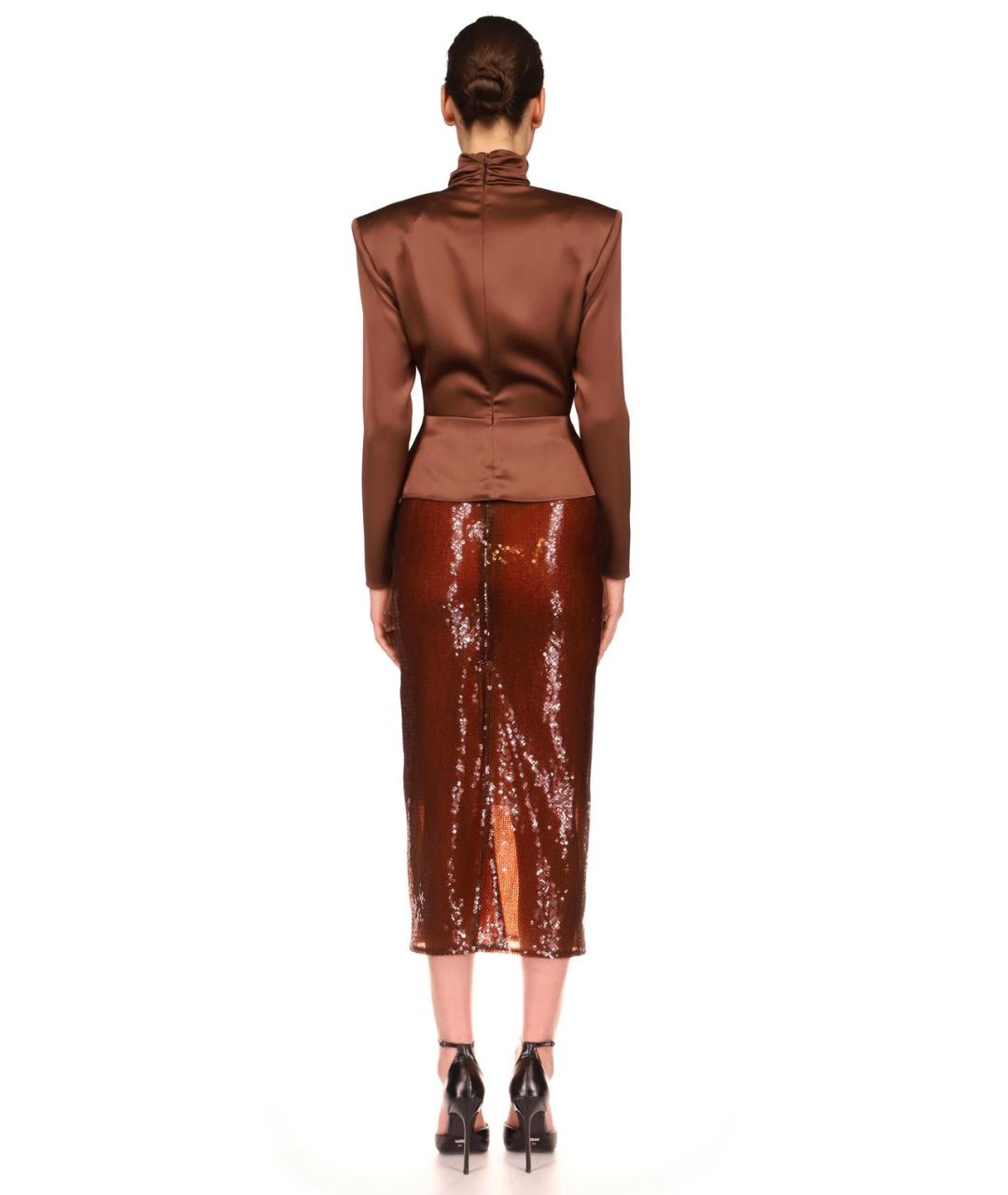 DAVID KOMA Коричневая блузы, фото 3