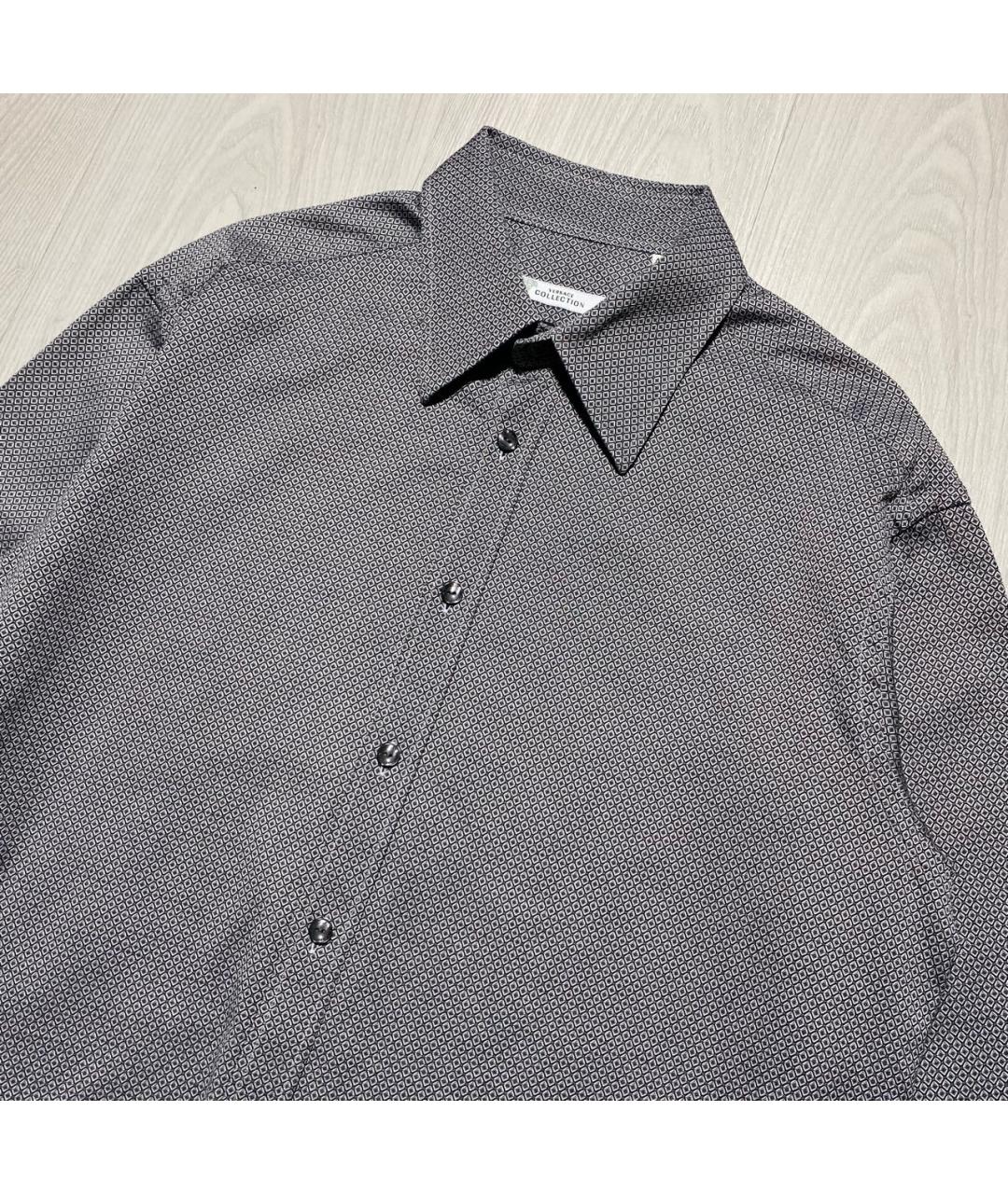 VERSACE COLLECTION Серая хлопковая кэжуал рубашка, фото 3