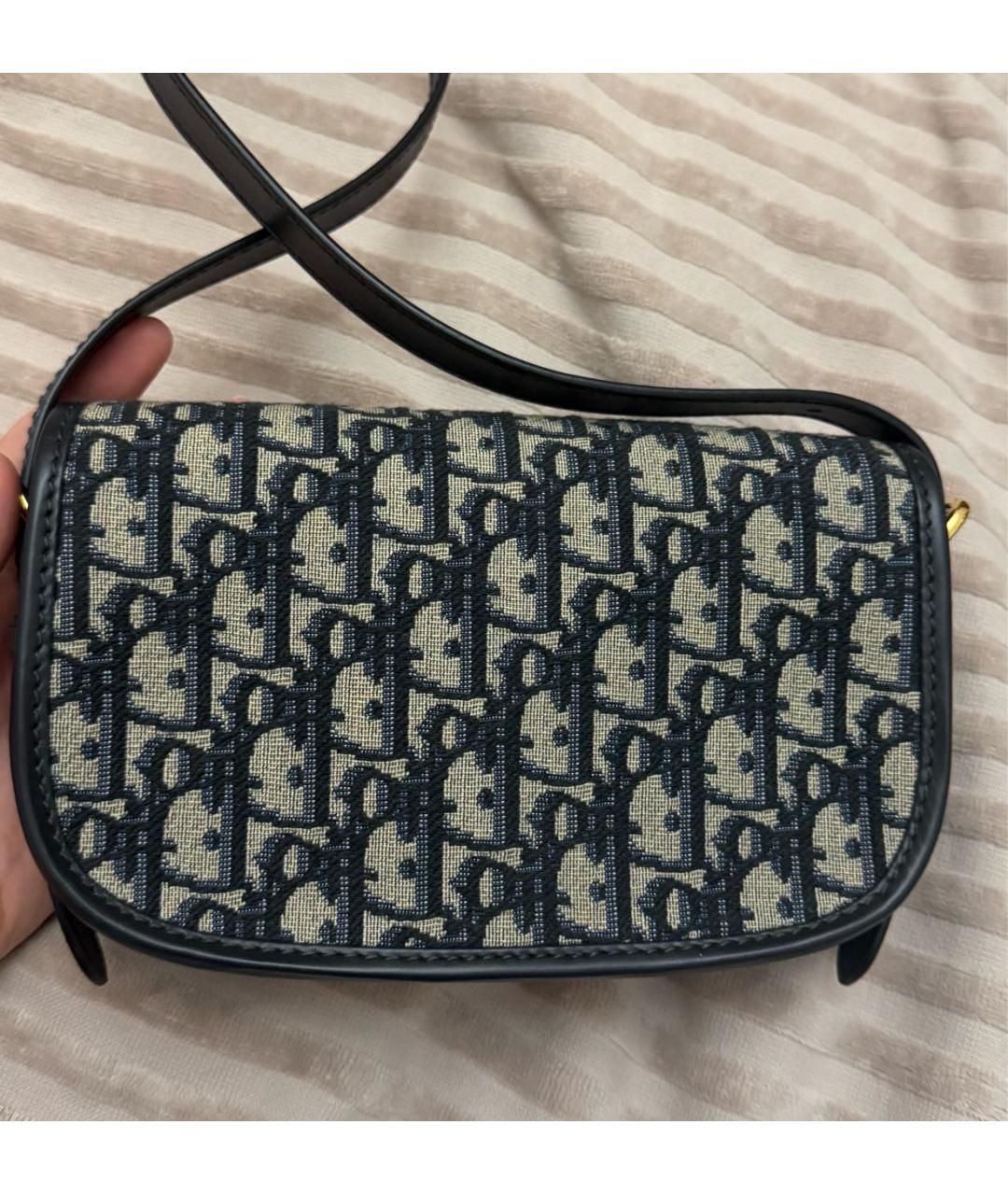 CHRISTIAN DIOR Синяя жаккардовая сумка через плечо, фото 6