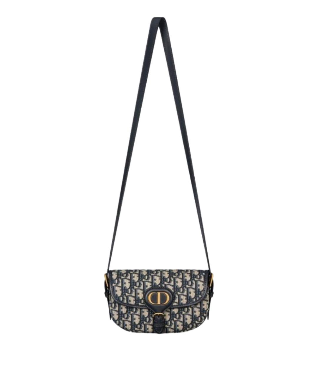 CHRISTIAN DIOR Синяя жаккардовая сумка через плечо, фото 1