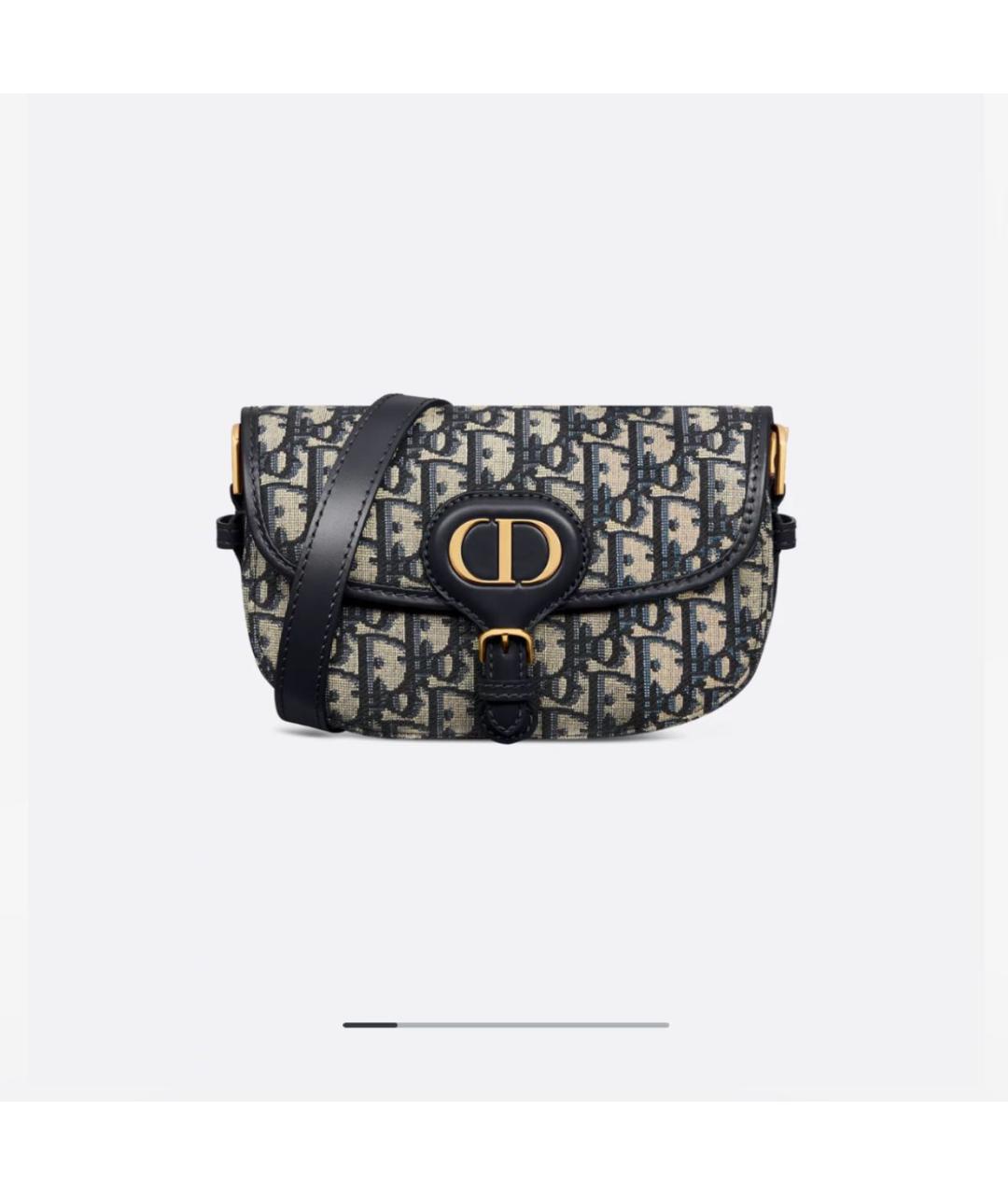 CHRISTIAN DIOR Синяя жаккардовая сумка через плечо, фото 2