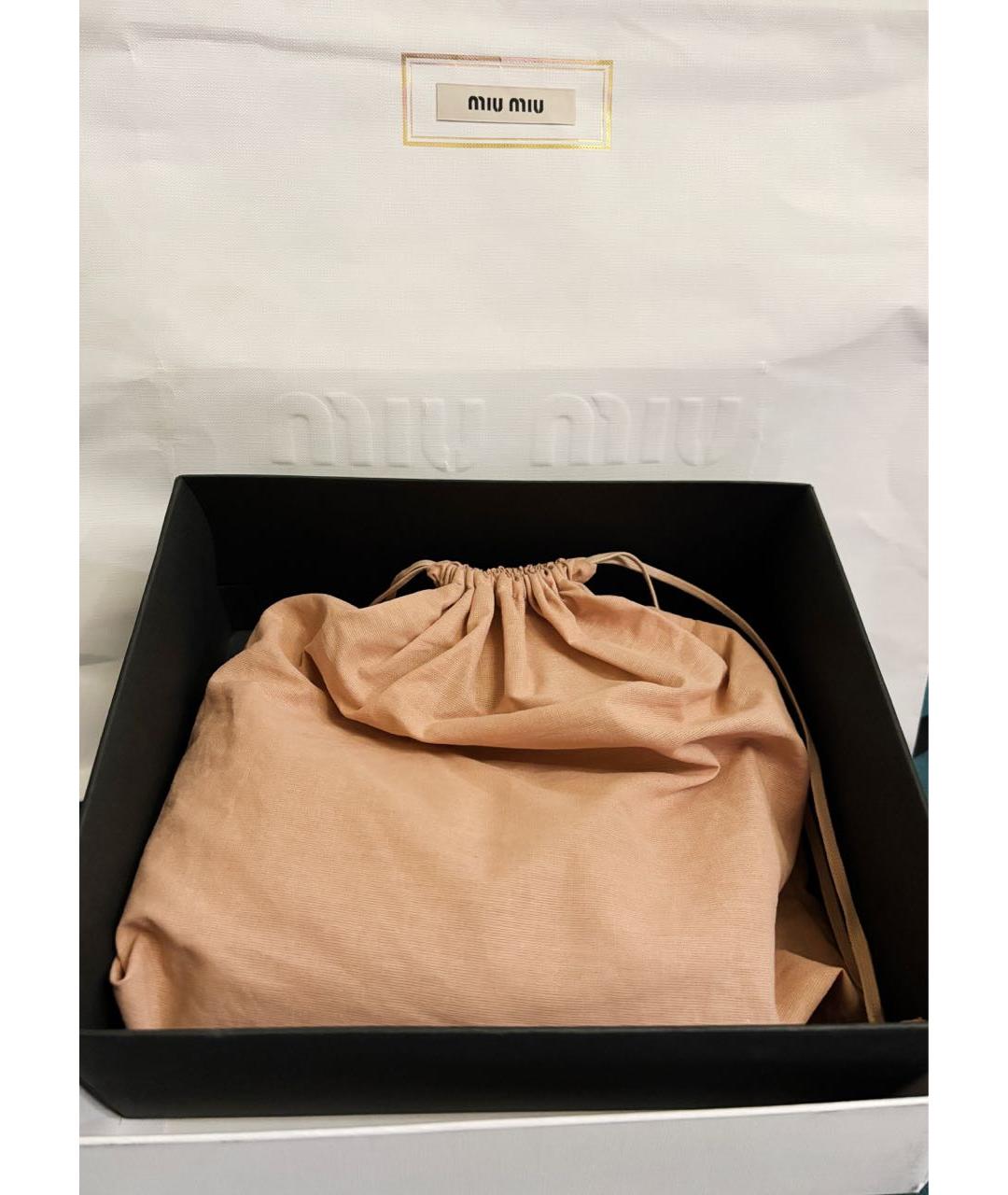 MIU MIU Коричневая шерстяная сумка через плечо, фото 6