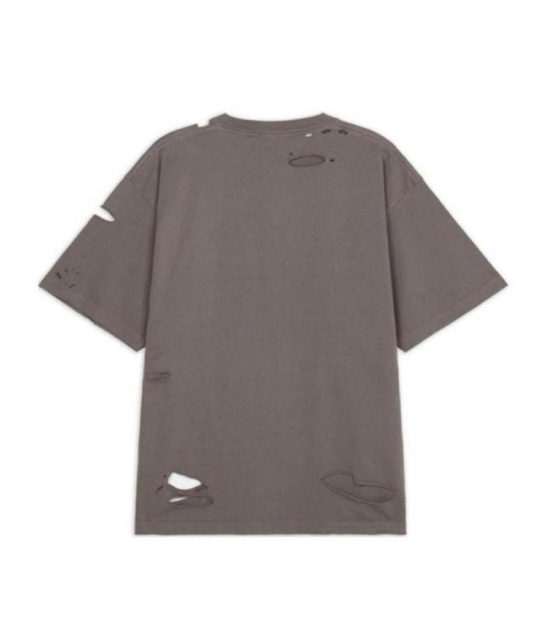 BALENCIAGA Коричневая хлопковая футболка, фото 5