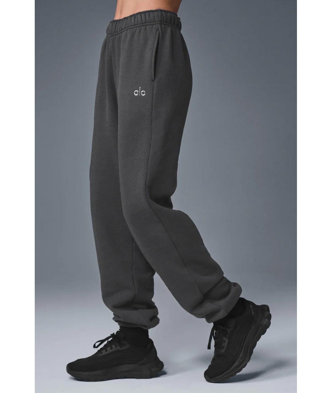 ALO YOGA Антрацитовые хлопковые спортивные брюки и шорты, фото 4