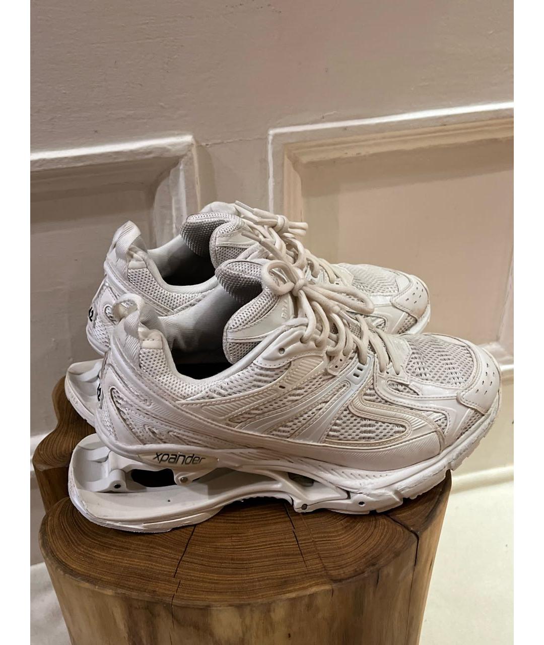 BALENCIAGA Белые текстильные низкие кроссовки / кеды, фото 3