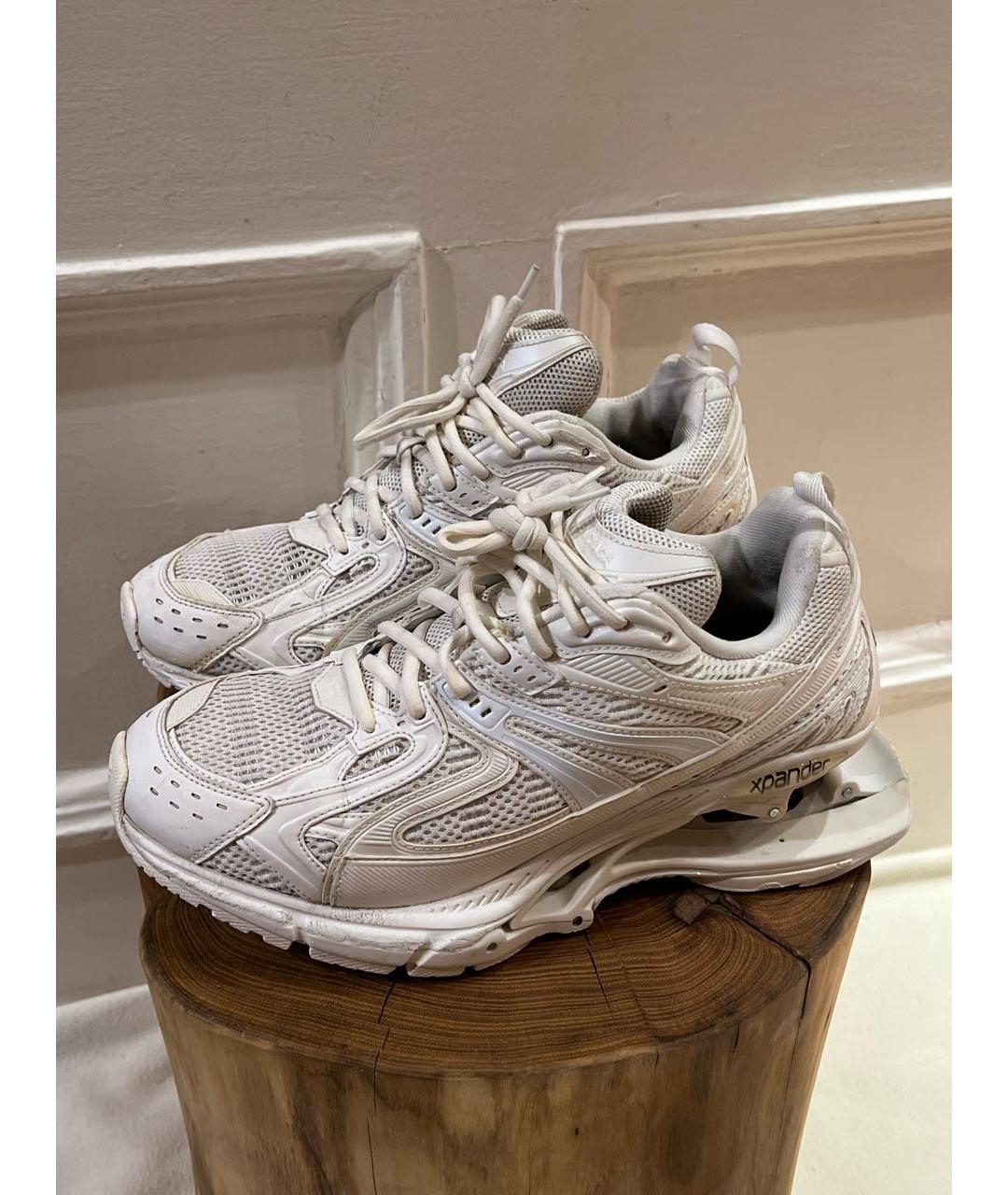 BALENCIAGA Белые текстильные низкие кроссовки / кеды, фото 6