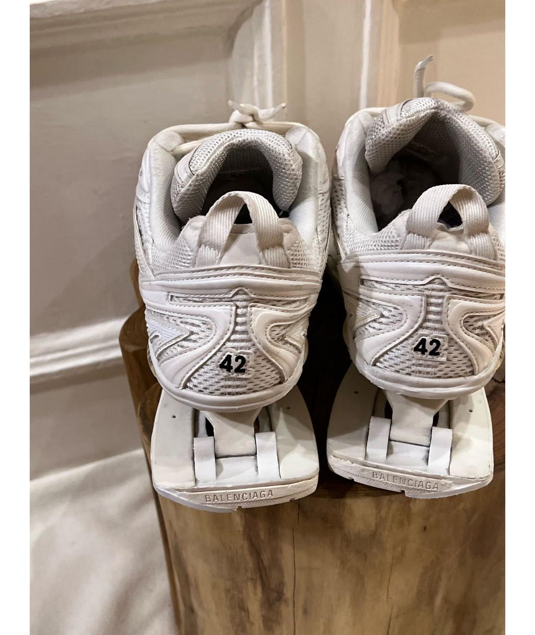 BALENCIAGA Белые текстильные низкие кроссовки / кеды, фото 4