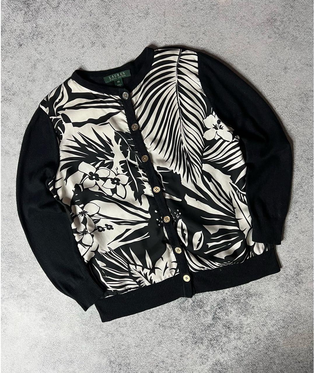 RALPH LAUREN Черный шелковый кардиган, фото 9