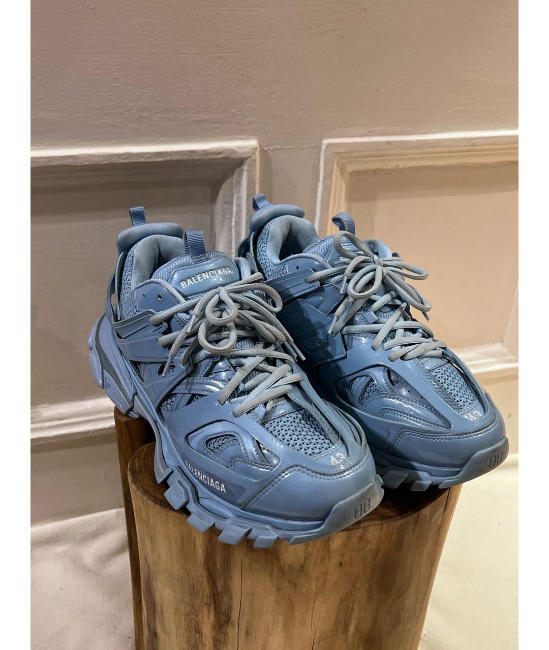 BALENCIAGA Голубые текстильные низкие кроссовки / кеды, фото 2