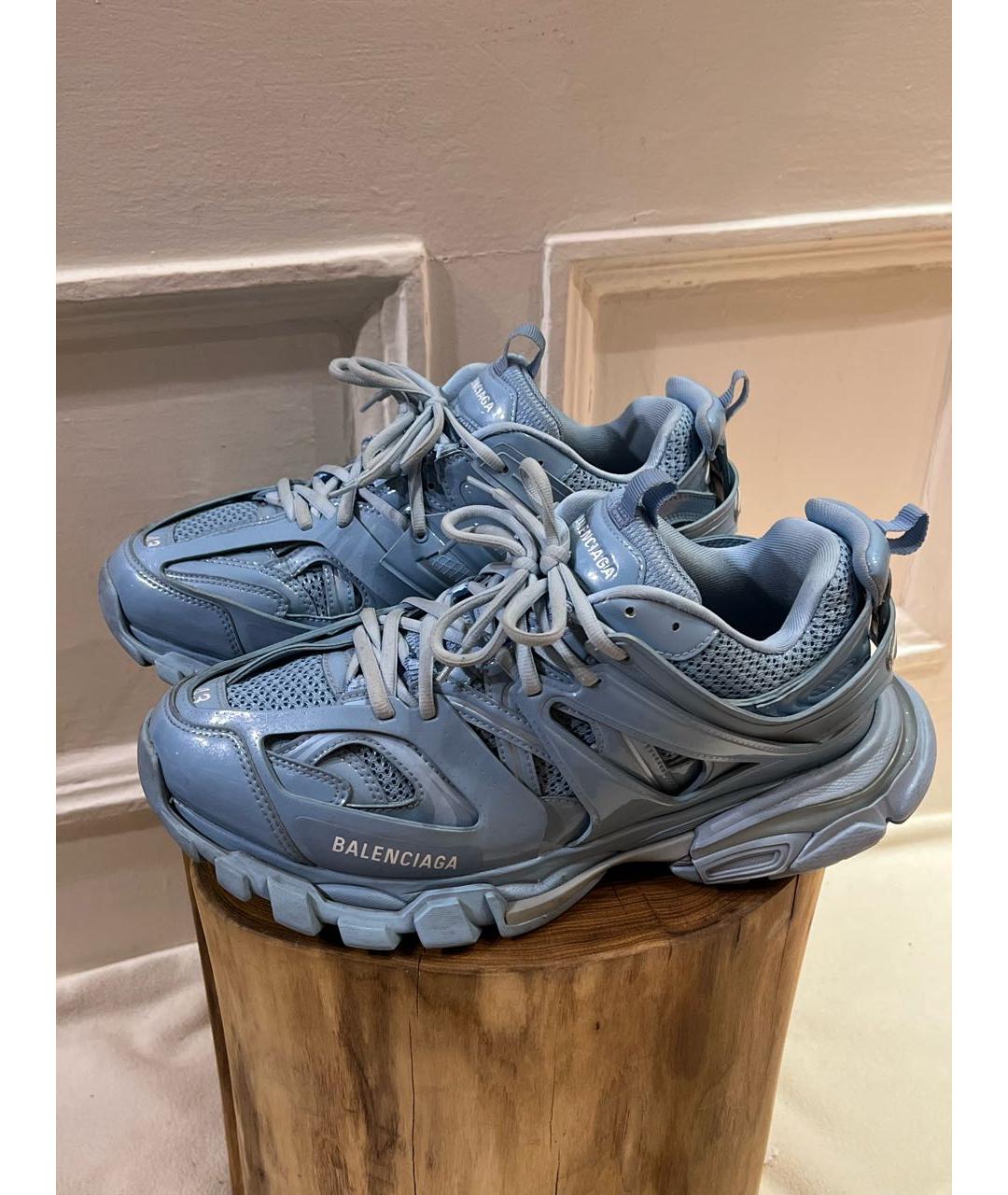 BALENCIAGA Голубые текстильные низкие кроссовки / кеды, фото 6