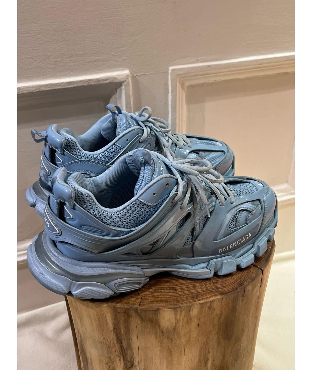 BALENCIAGA Голубые текстильные низкие кроссовки / кеды, фото 3