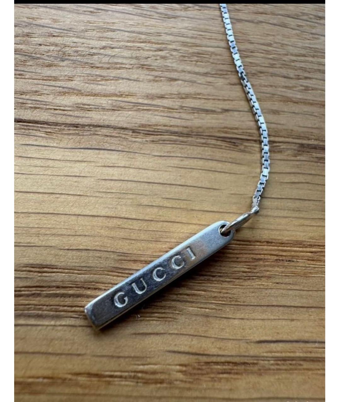 GUCCI Серебрянный чокер из белого золота, фото 3