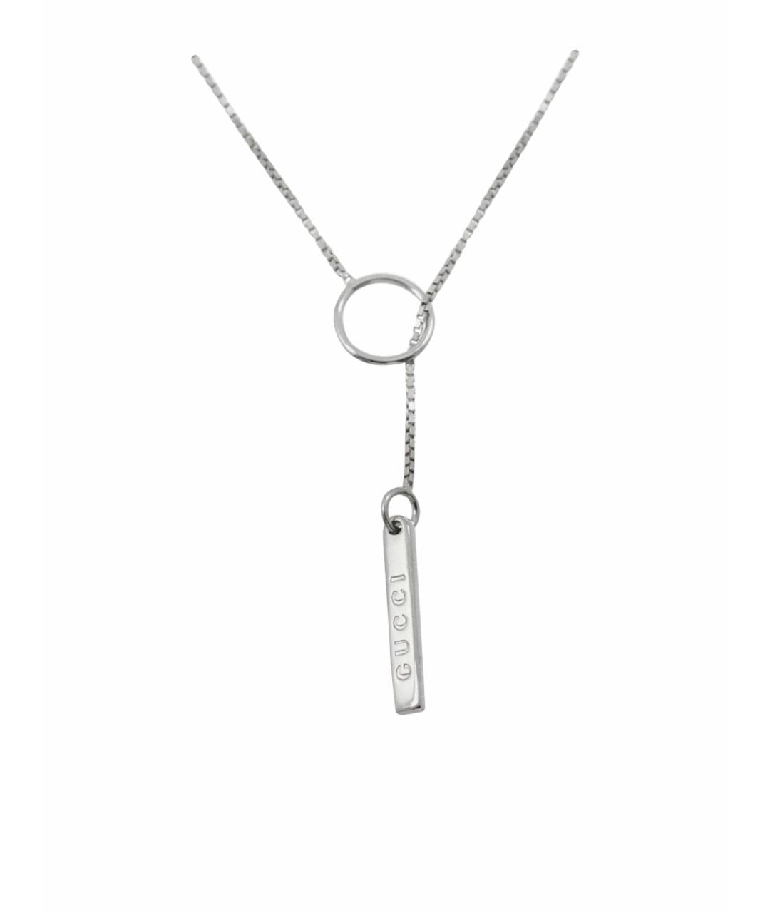 GUCCI Серебрянный чокер из белого золота, фото 1