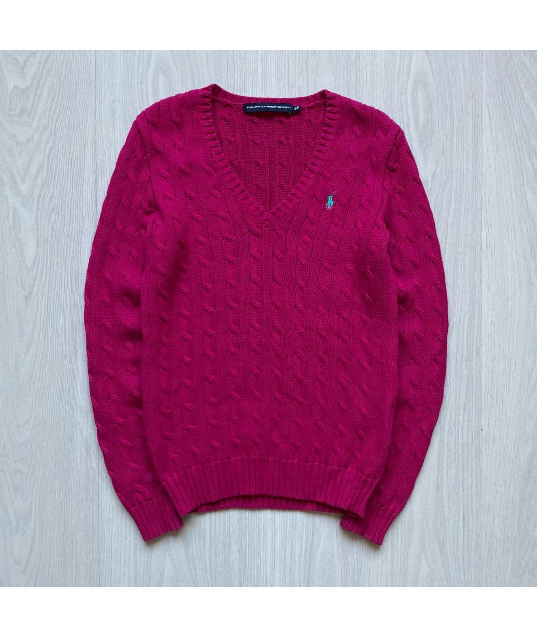 RALPH LAUREN Фуксия хлопковый джемпер / свитер, фото 8