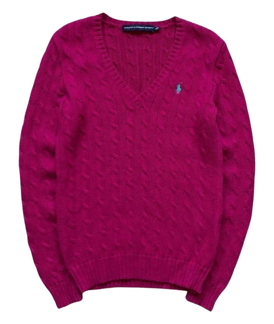 RALPH LAUREN Фуксия хлопковый джемпер / свитер, фото 1