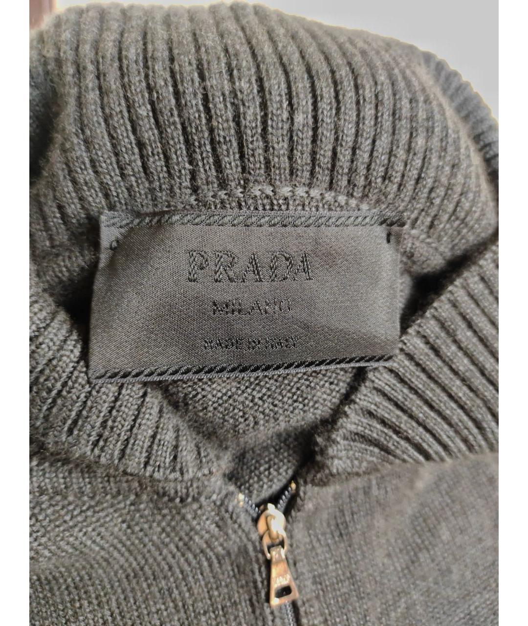 PRADA Зеленый кашемировый джемпер / свитер, фото 3