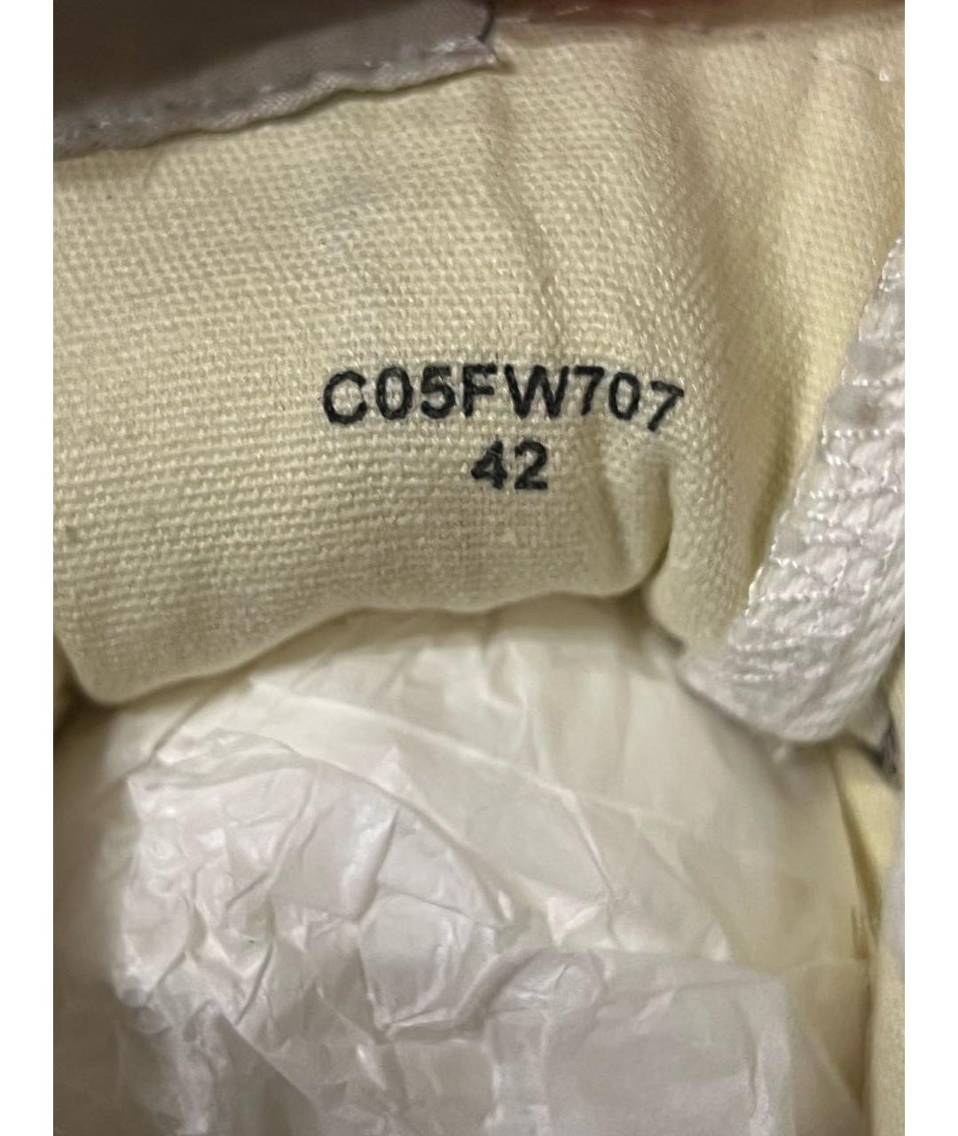 MAISON MIHARA YASUHIRO Белые текстильные низкие кроссовки / кеды, фото 5