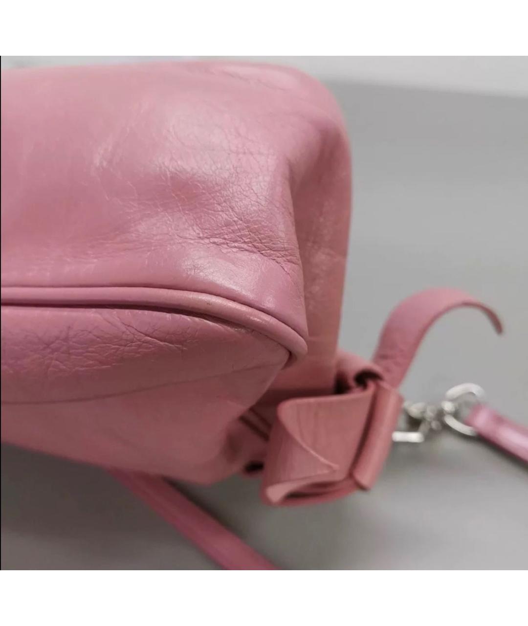 MIU MIU Розовая кожаная сумка с короткими ручками, фото 6