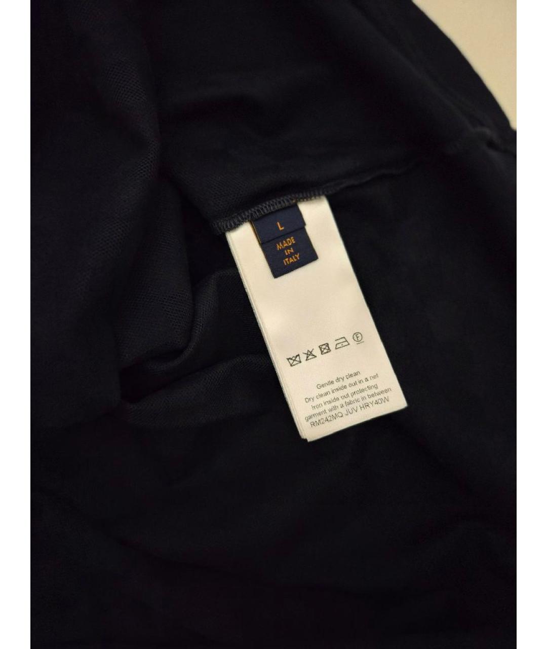 LOUIS VUITTON Синяя хлопковая футболка, фото 4