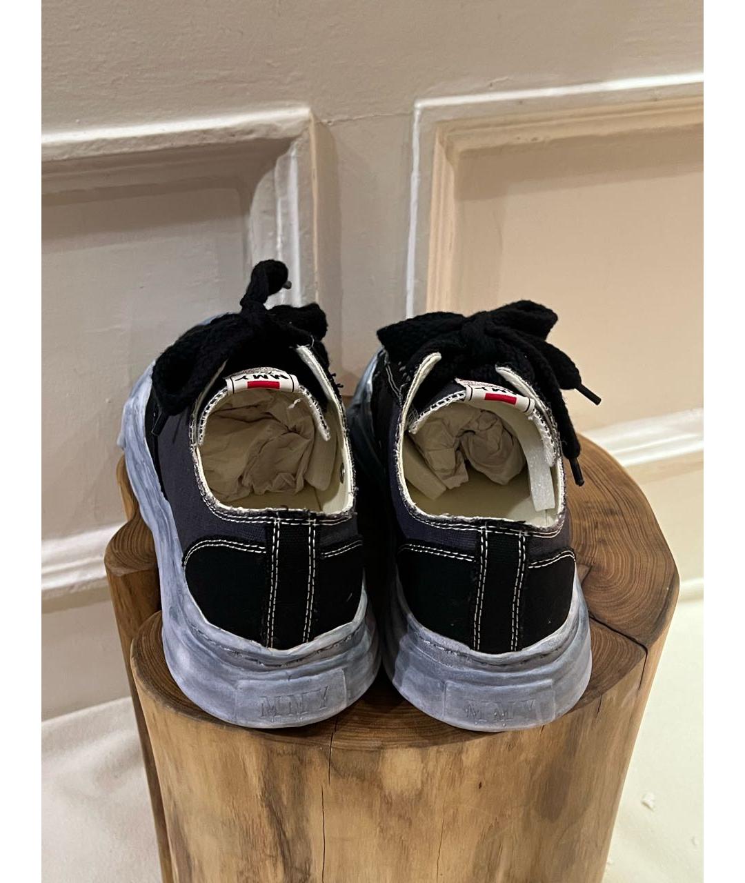 MAISON MIHARA YASUHIRO Синие текстильные низкие кроссовки / кеды, фото 4